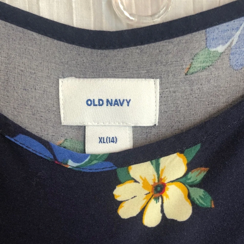 OLD NAVY & 2 HIP girls size L 14 spring summer dresses red striped & navy floral